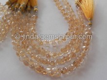 Apricot Yellow Quartz Faceted Onion Shape Beads